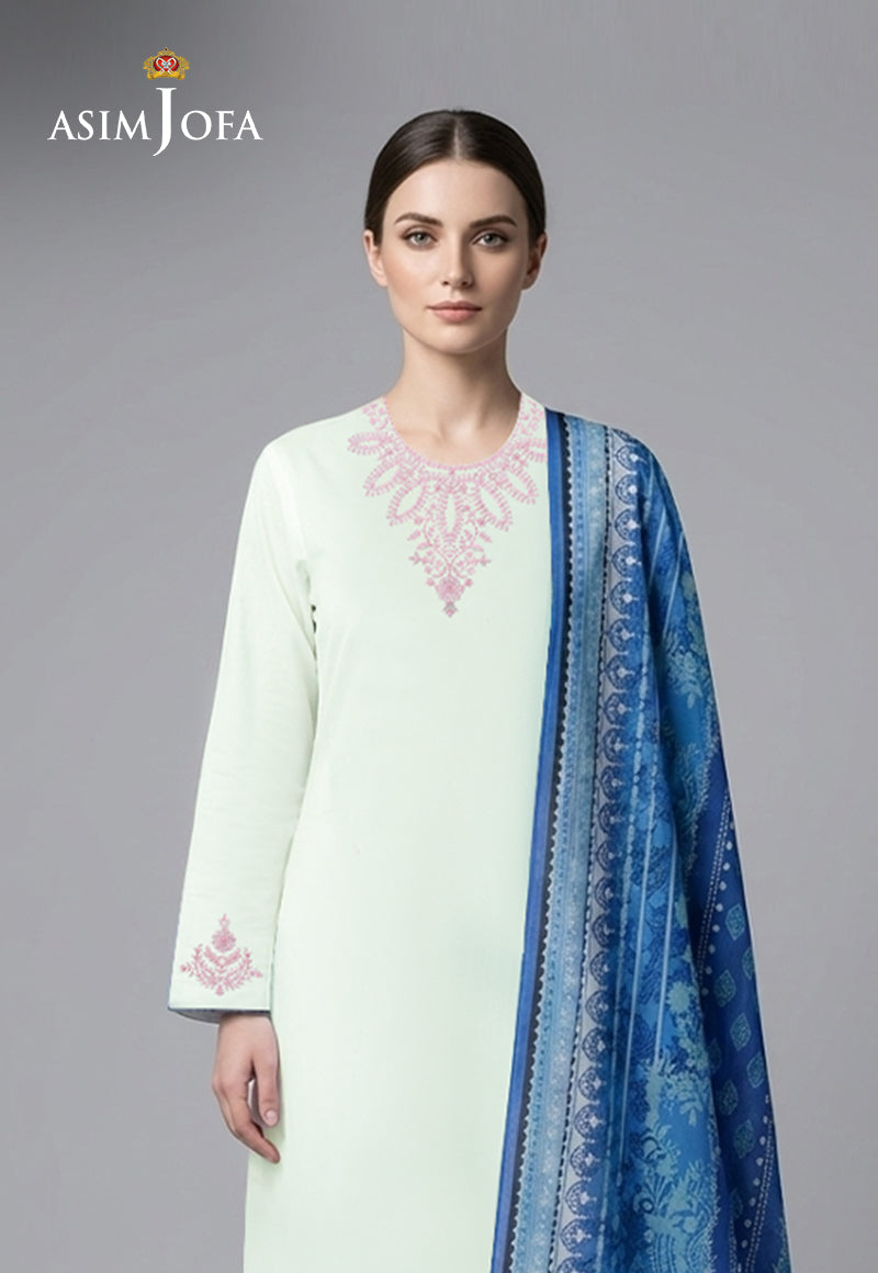 Ajso-284 Unstitched 2 Pcs Shirt Dupatta