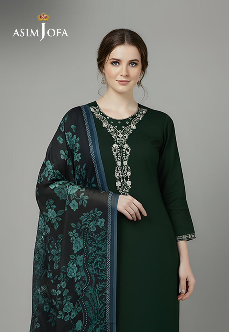 Ajso-295 Unstitched 3 Pcs Shirt Dupatta Trouser