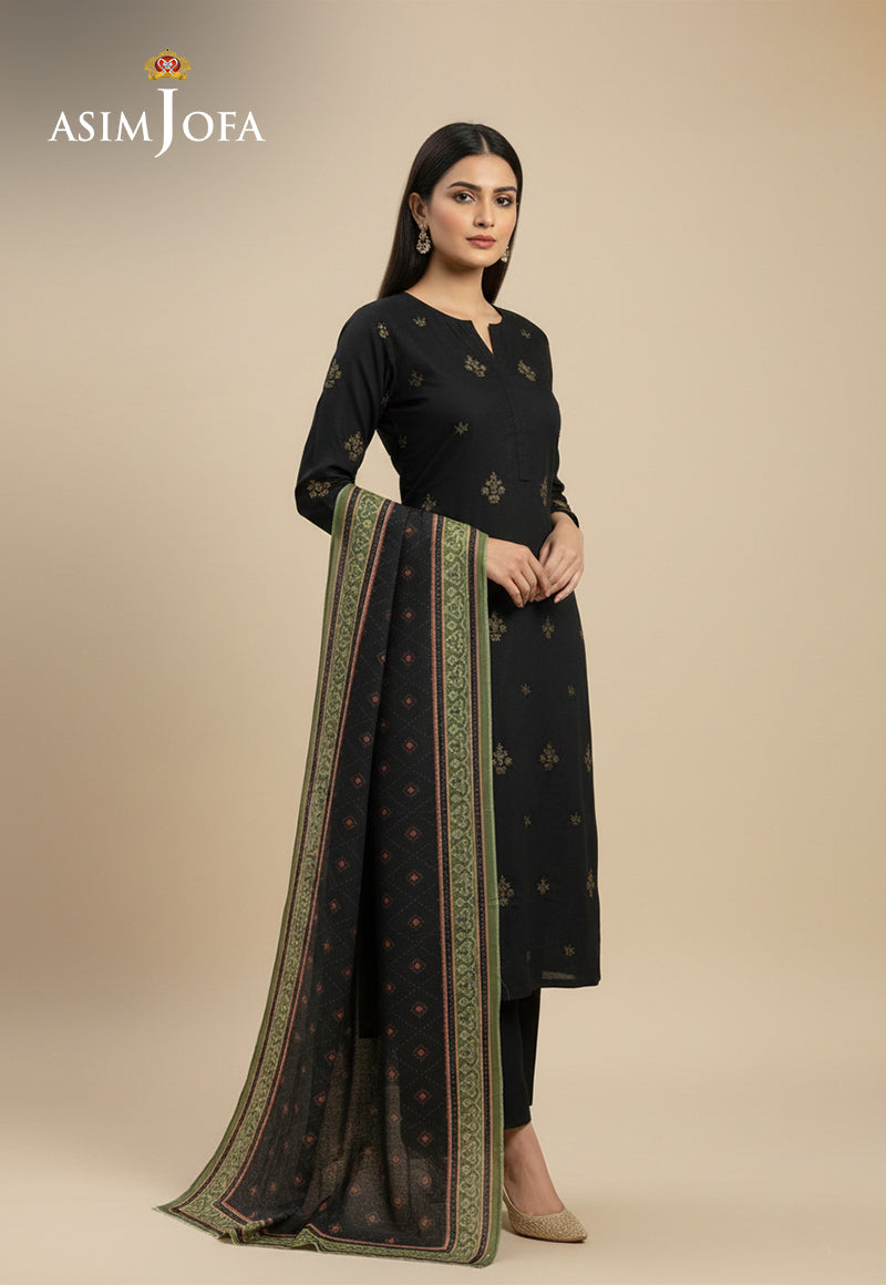 AJSO-306 Unstitched 3 Pcs Shirt Dupatta Trouser
