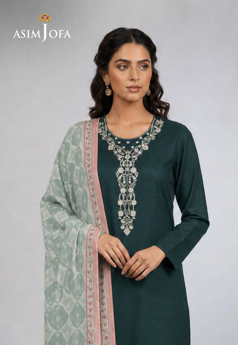 AJSO-312 Unstitched 3 Pcs Shirt Dupatta Trouser