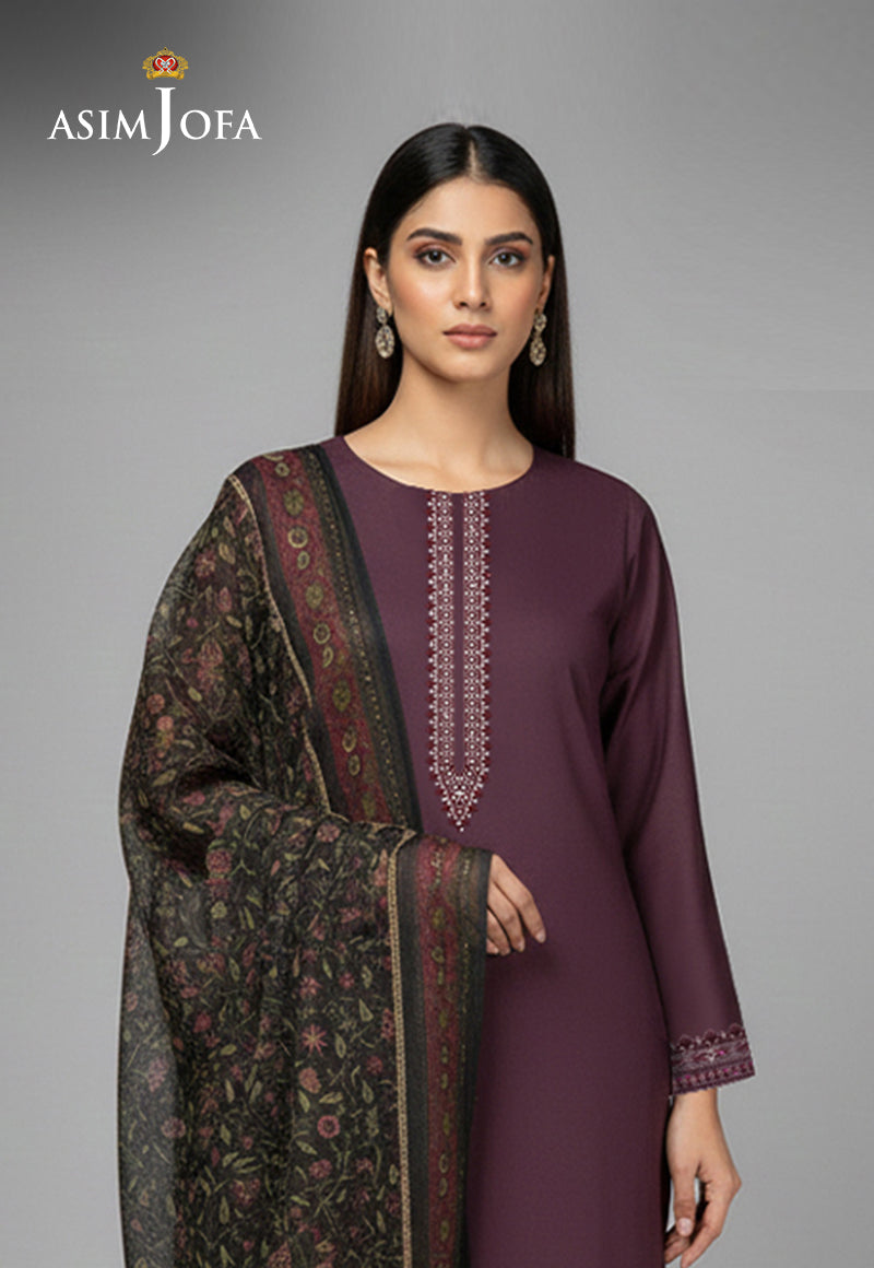 AJSO-325 Unstitched 3 Pcs Shirt Dupatta Trouser
