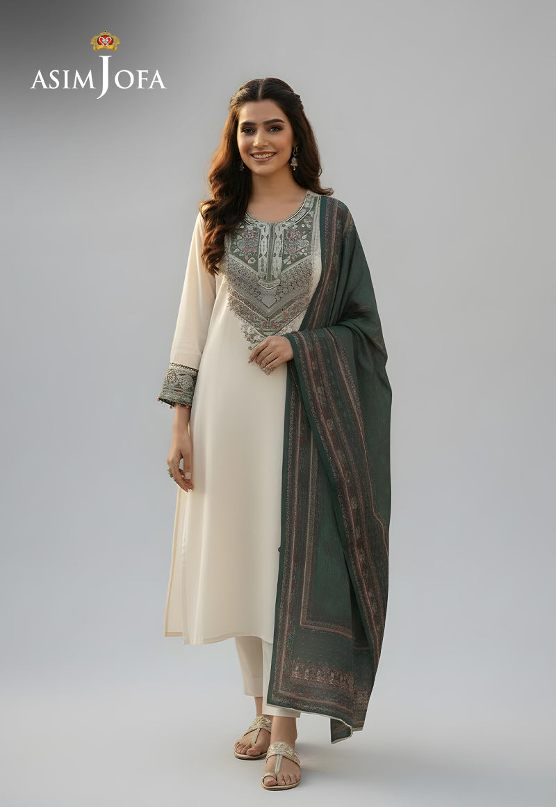 AJSO-333 Unstitched 3 Pcs Shirt Dupatta Trouser