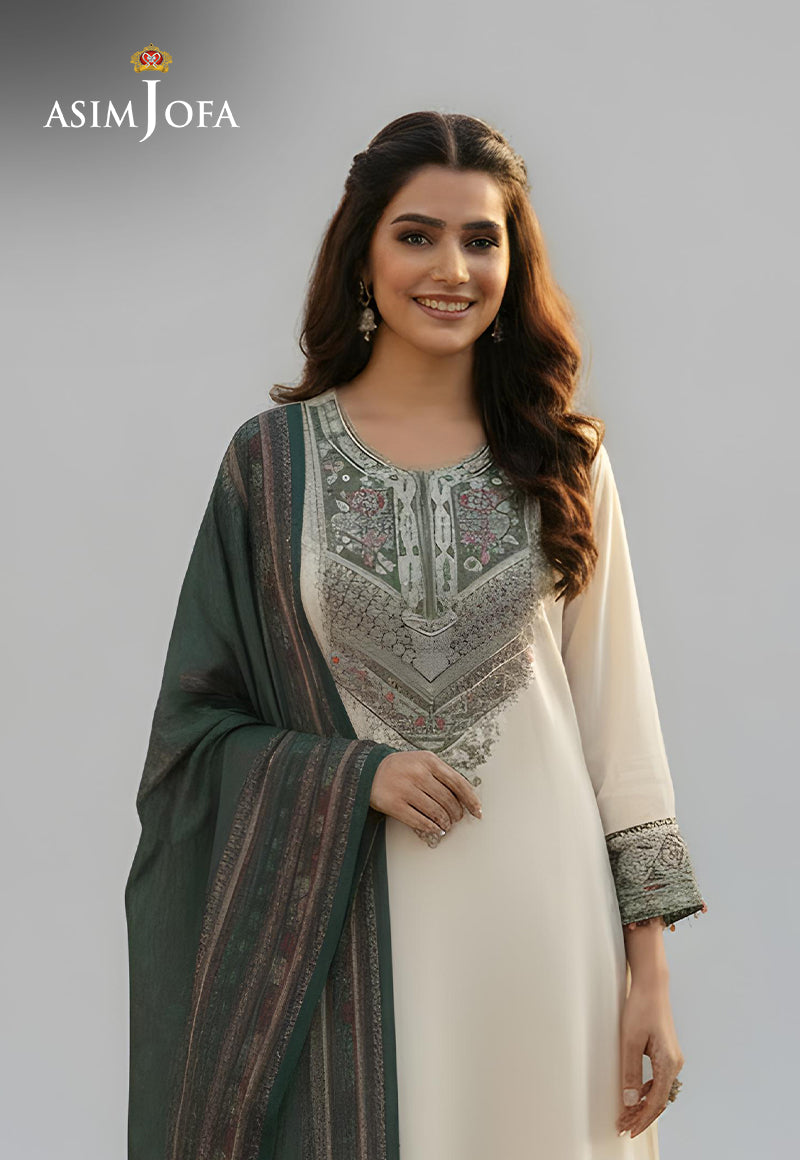 AJSO-333 Unstitched 3 Pcs Shirt Dupatta Trouser