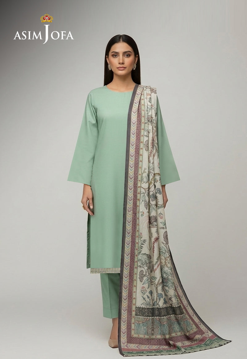 AJSO-354 Unstitched 3 Pcs Shirt Dupatta Trouser