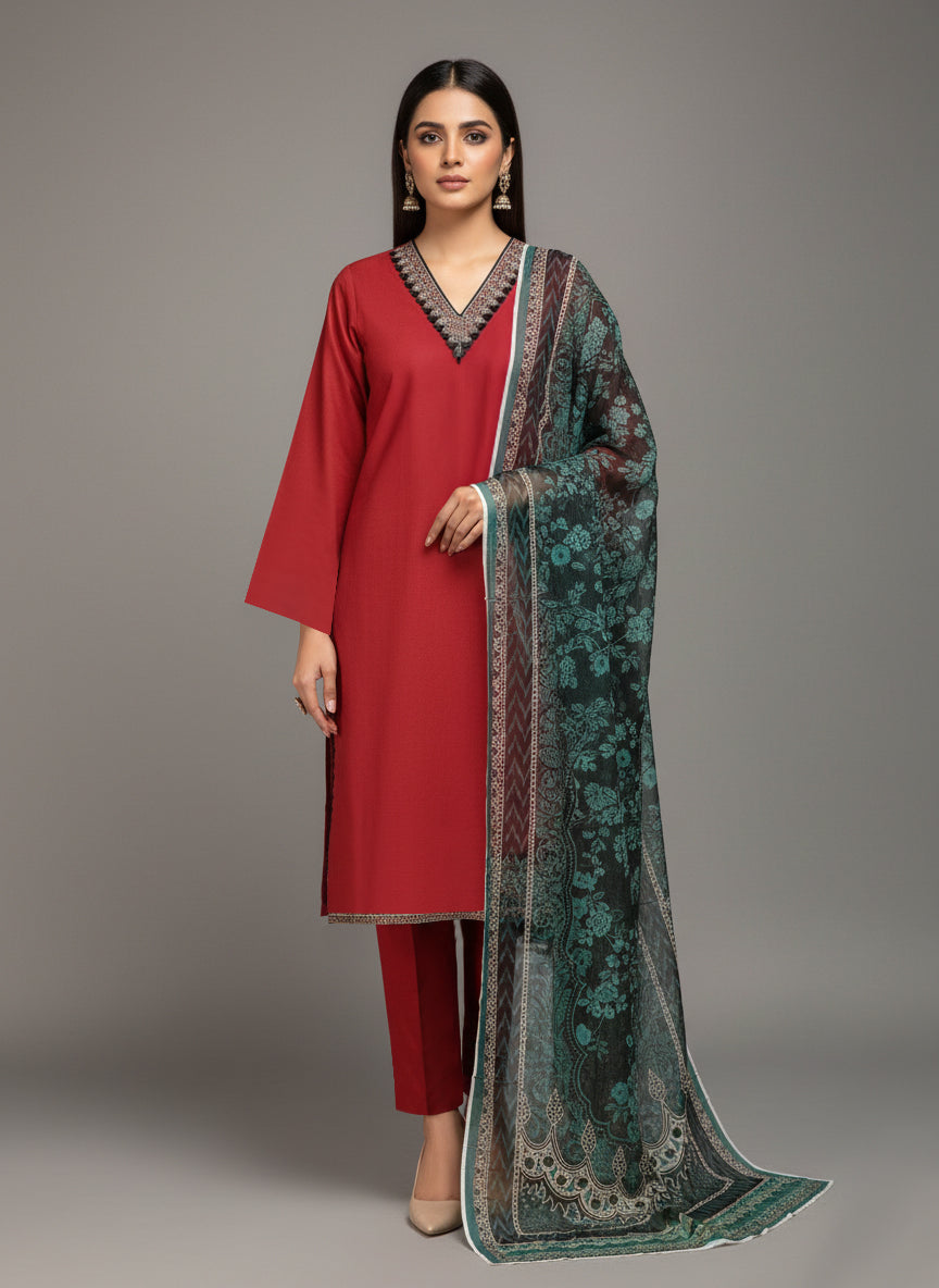 AJSO-382 Unstitched 2 Pcs Shirt Dupatta