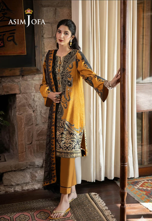 AJSO-56 EMBROIDERED VISCOSE 3 Pcs