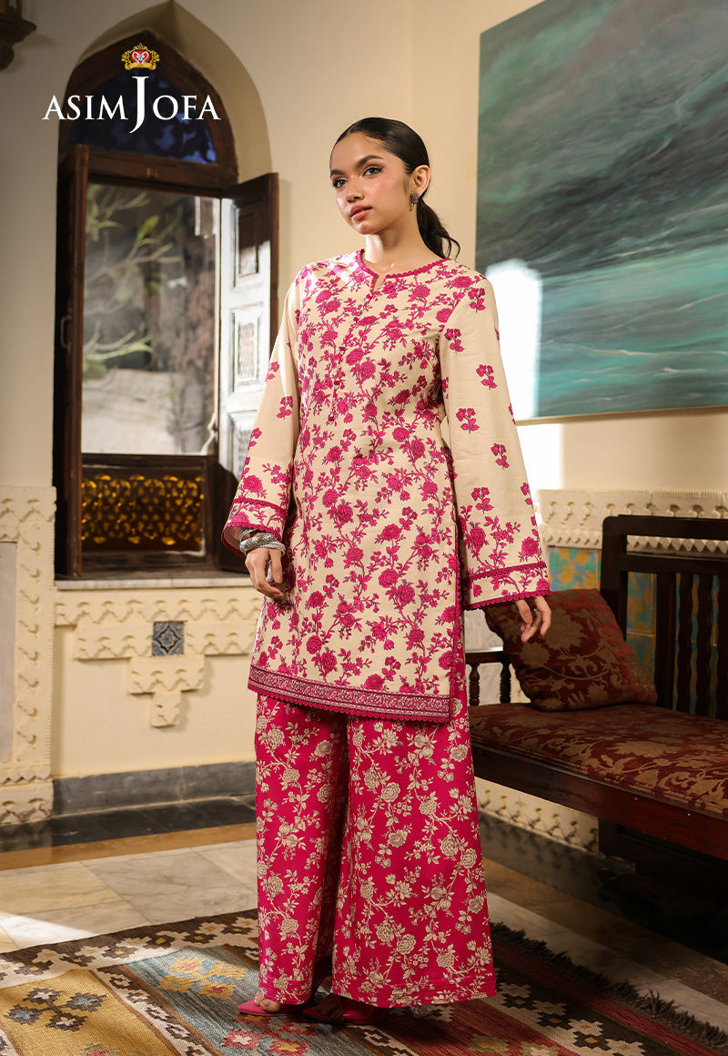 AJUBFD-57 DIGITAL PRINTED LAWN STITCHED 2 PCS