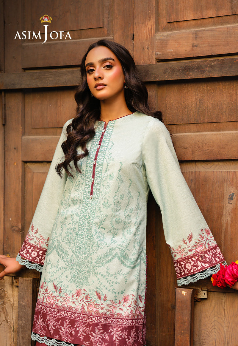 AJUBFD-61 DIGITAL PRINTED LAWN STITCHED 2 PCS