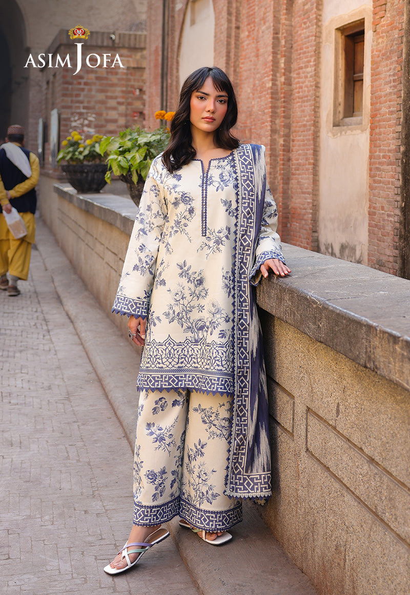 AJUBFD-72 DIGITAL PRINTED LAWN STITCHED 3 PCS