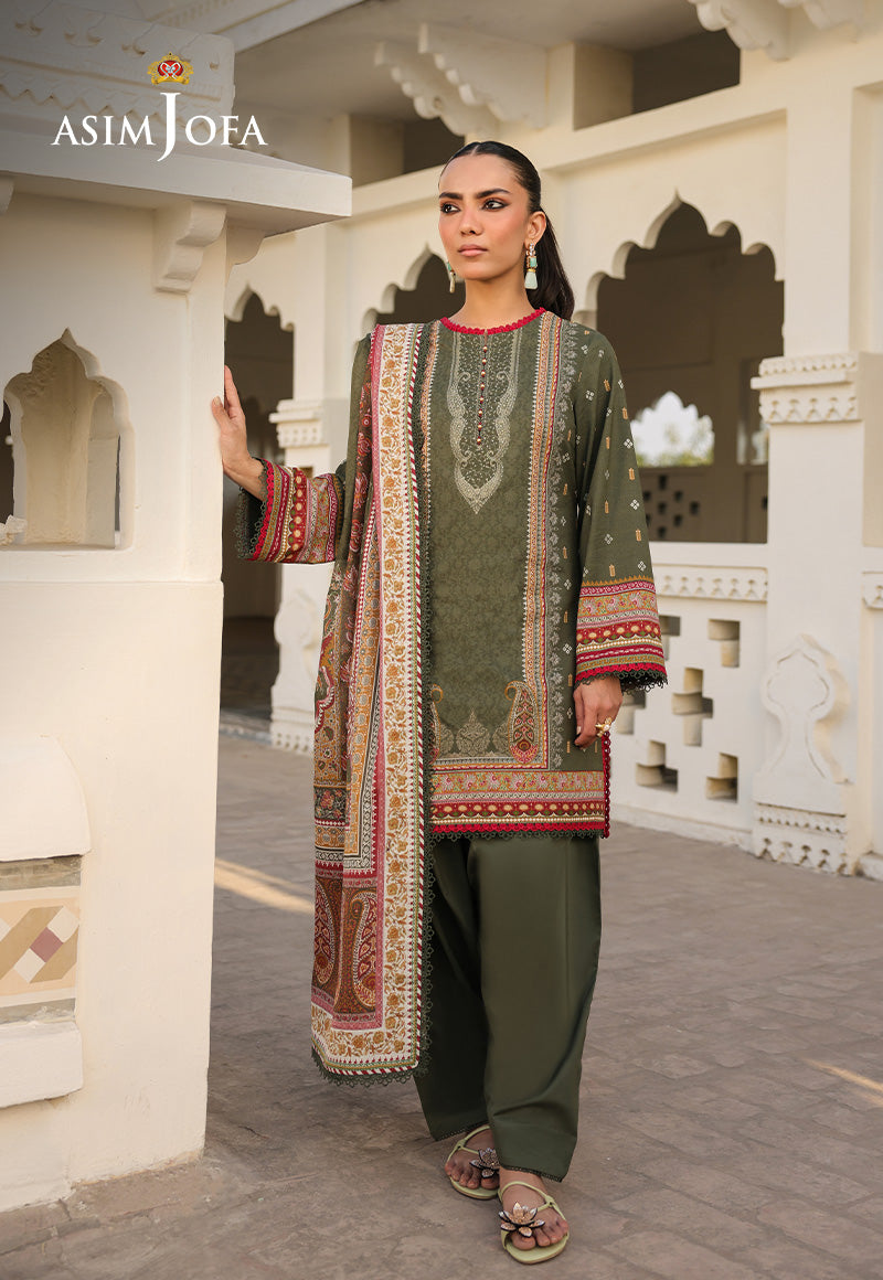AJUBFD-74 DIGITAL PRINTED LAWN Stitched 2 PCS