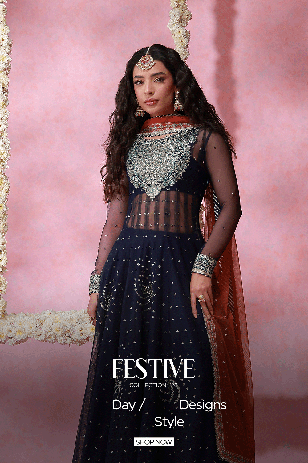 AJULFID-05 Embroidered Chiffon Stitched 3 Pcs