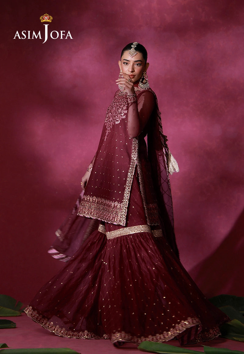 AJULFI-06 Embroidered Net Unstitched 3 Pcs