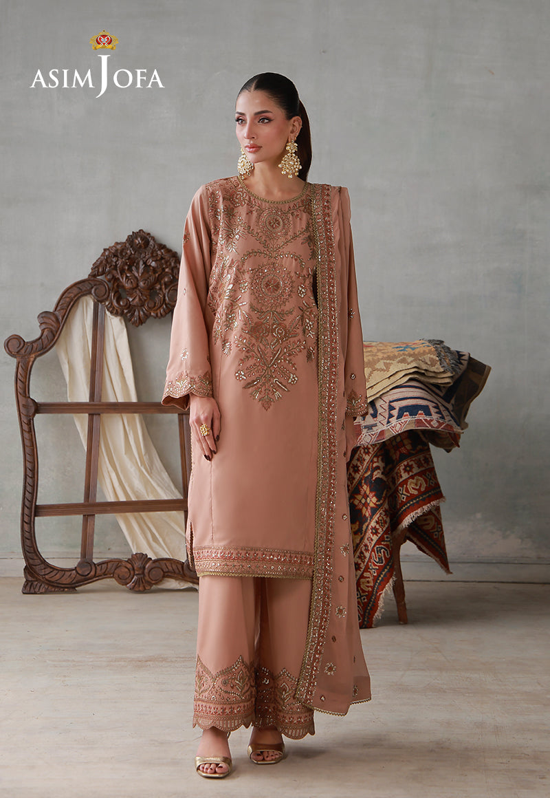AJLPN-02 Embroidered Poly Silk Stitched 3pcs