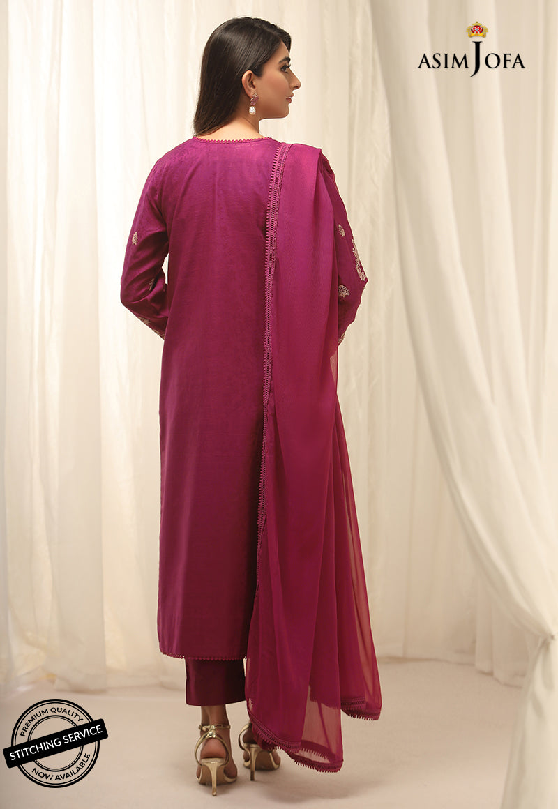 AJWED-19 EMBROIDERED SELFD-JACQUARD 3 PCS