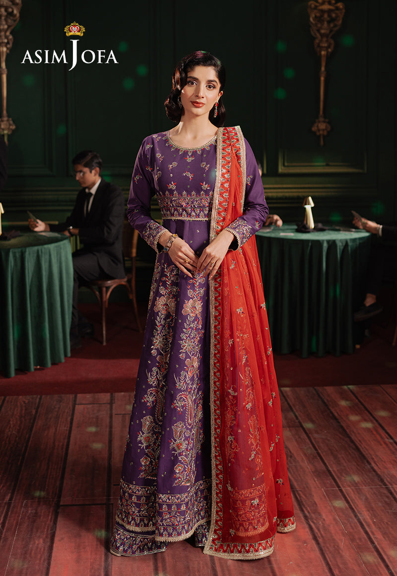 AJPFD-23 EMBROIDERED LAWN SILK Stitched 3 PCS