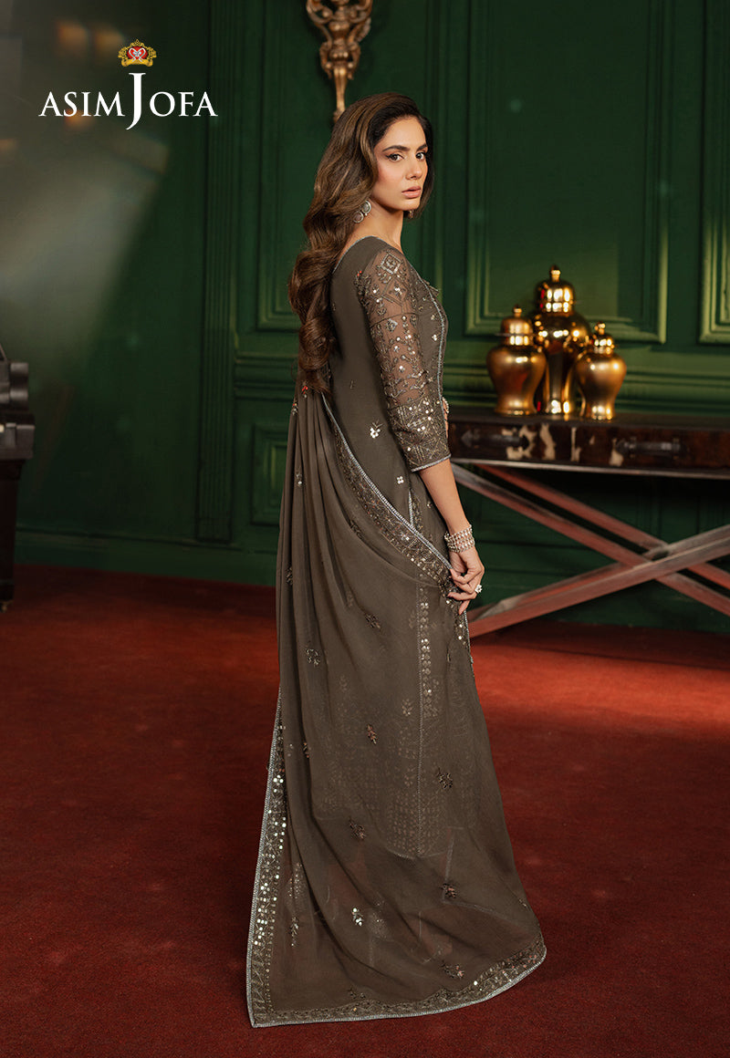 AJPFD-21 EMBROIDERED CHIFFON STITCHED 3 PCS