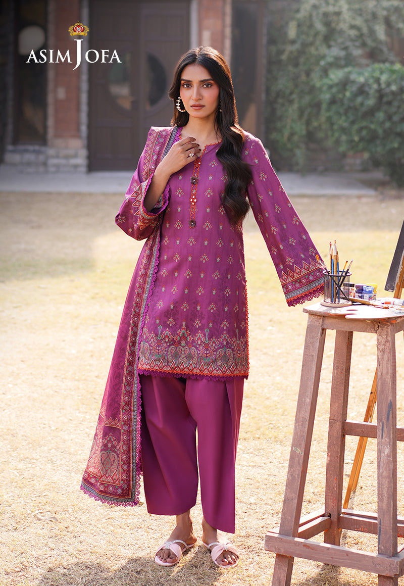 AJUUBD-12 Printed Lawn STITCHED 2 PCS