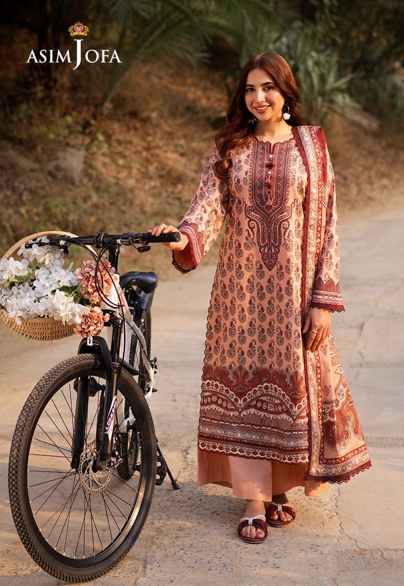 AJUUBD-18 Printed Lawn STITCHED 2 PCS