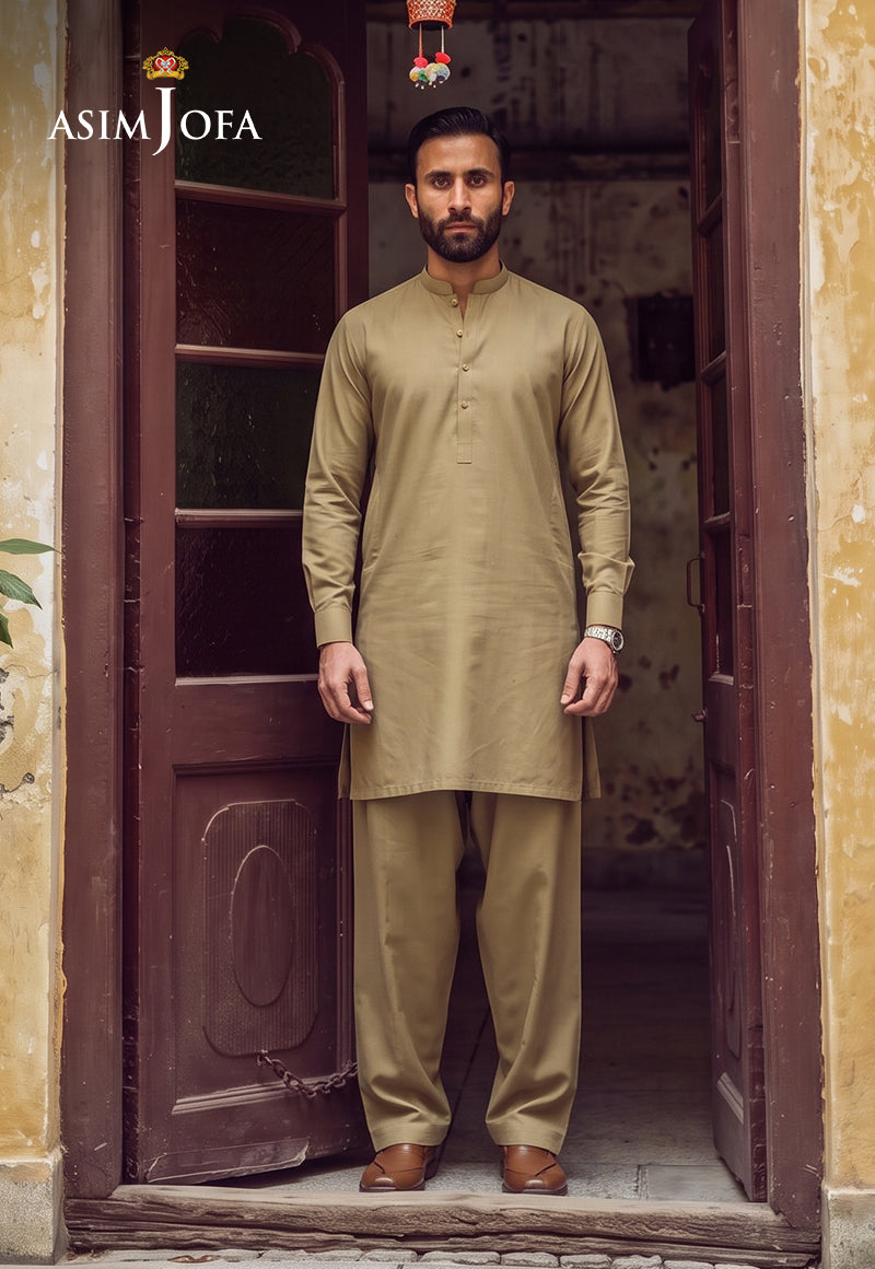 AJUBM-01 UNSTITCHED EGYPTIAN COTTON 2PC