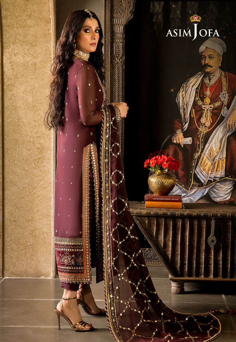 AJVF-12 EMBROIDERED CHIFFON 3 PCS