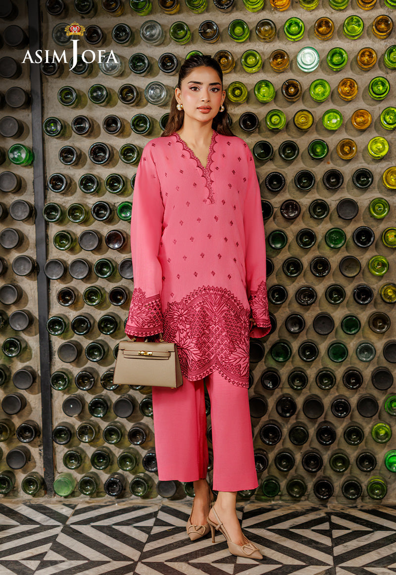 AJPB-316 Embroidered Raw Silk Stitched 2pcs