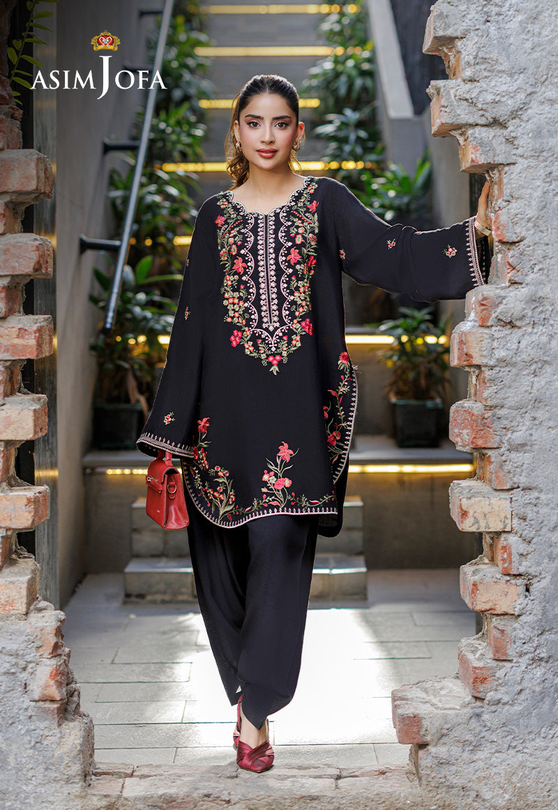 AJPB-303 Embroidered Raw Silk Stitched 2pcs