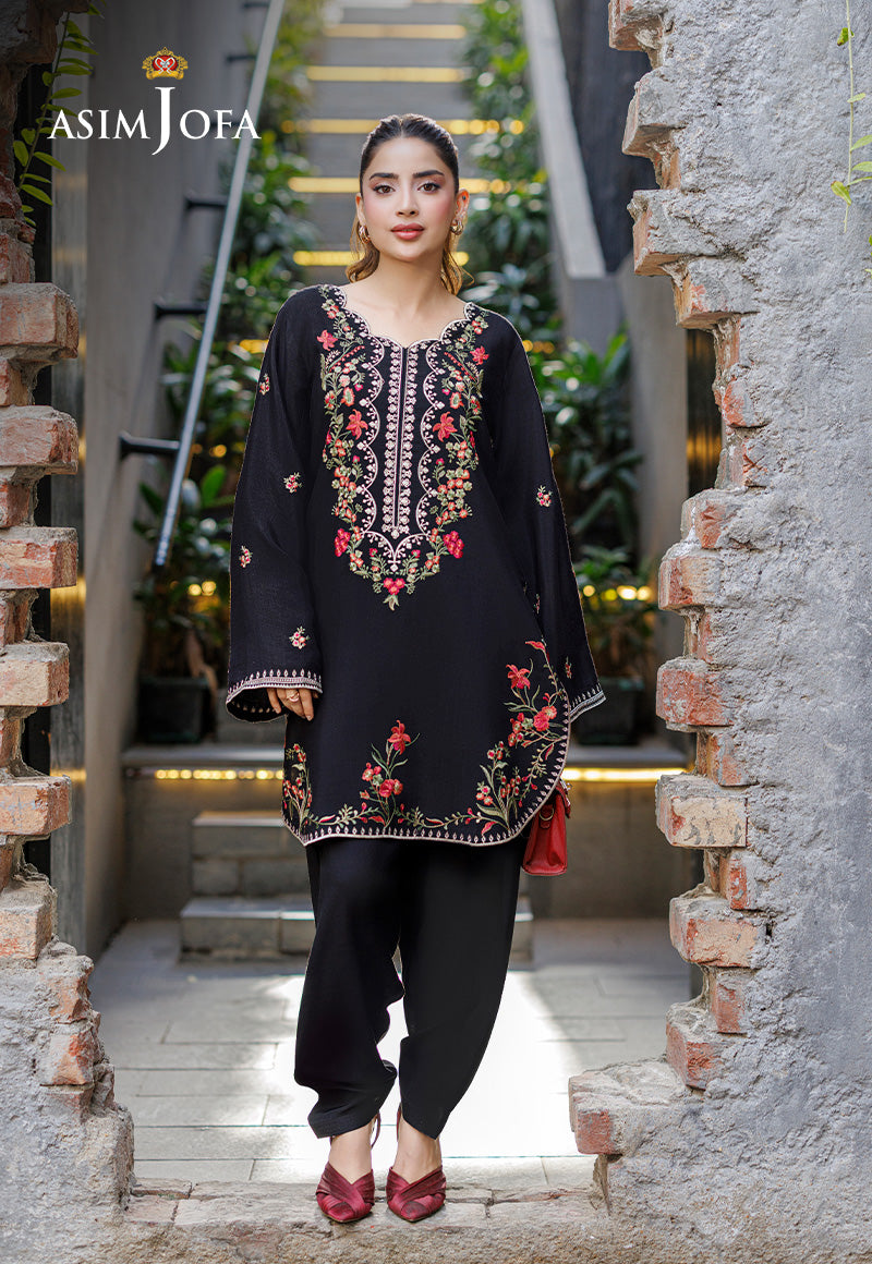 AJPB-303 Embroidered Raw Silk Stitched 2pcs