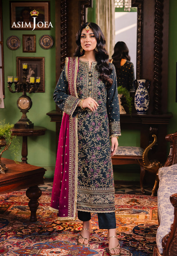 AJLP-01 EMBROIDERED TWISTED LAWN 3PCS