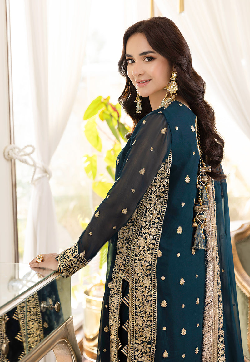 AJSM-31 EMBROIDERED CHIFFON 3 PCS – Asim Jofa