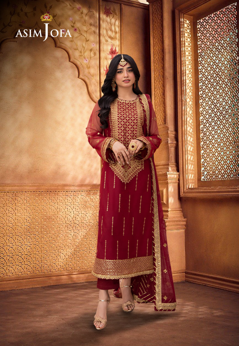 AJEMD-10 EMBROIDERED NET STITCHED 3 PCS