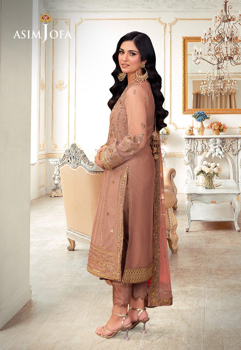 AJEMD-09 EMBROIDERED NET STITCHED 3 PCS
