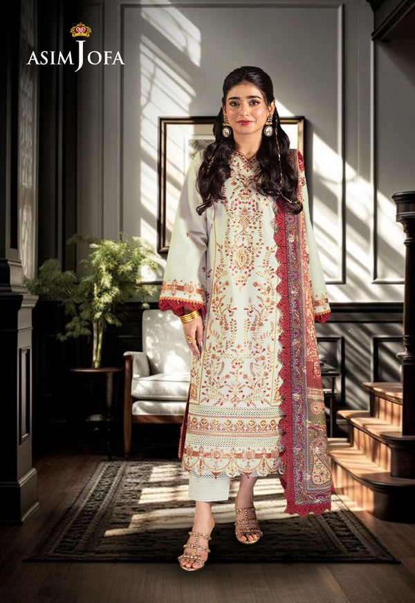 AJRA-09 EMBROIDERED LAWN 3 PCS