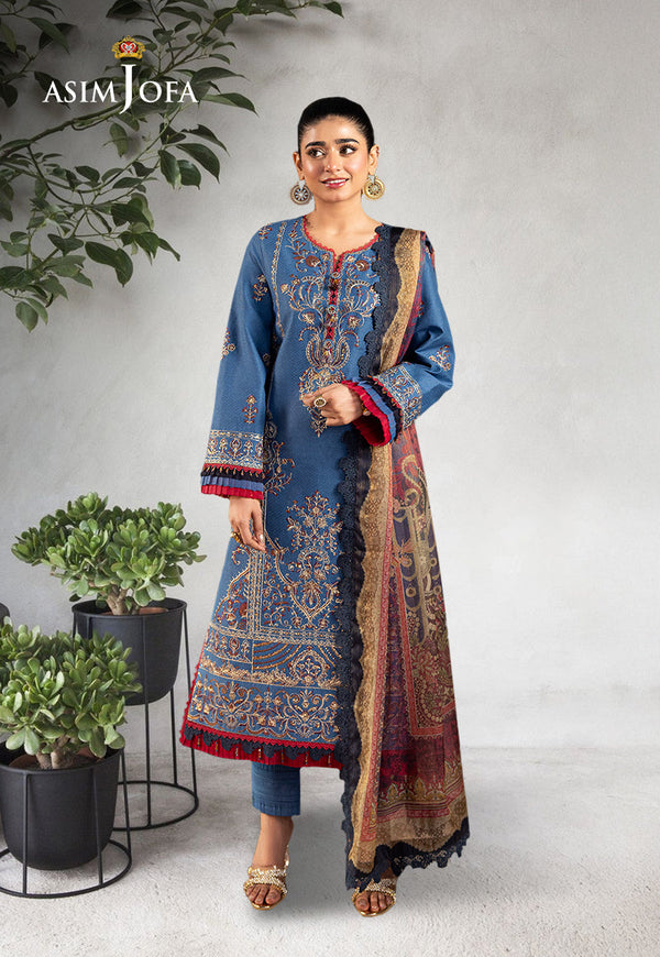 AJRAD-27 EMBROIDERED JACQUARD STITCHED 2 PCS