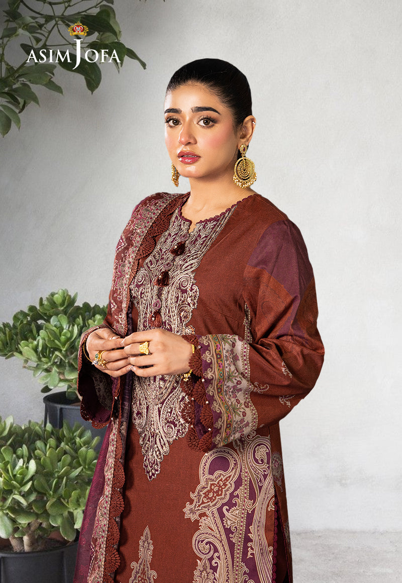 AJRAD-18 EMBROIDERED LAWN STITCHED 2 PCS