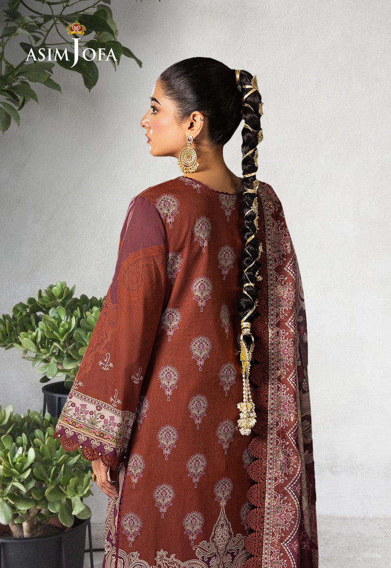 AJRAD-18 EMBROIDERED LAWN STITCHED 2 PCS