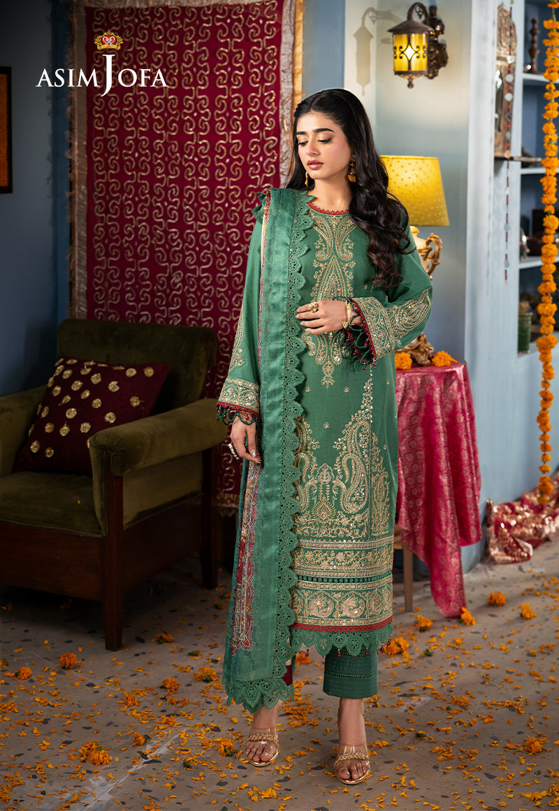 AJRAD-25 EMBROIDERED JACQUARD STITCHED 2 PCS