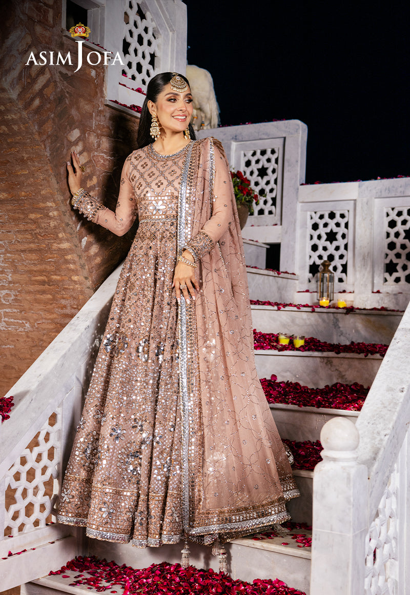 asim jofa chiffon dress Golden Maroon Bridal Suit Asim Jofa Chiffon Bridal Suit: Bridal Elegance Redefined Replica Zone