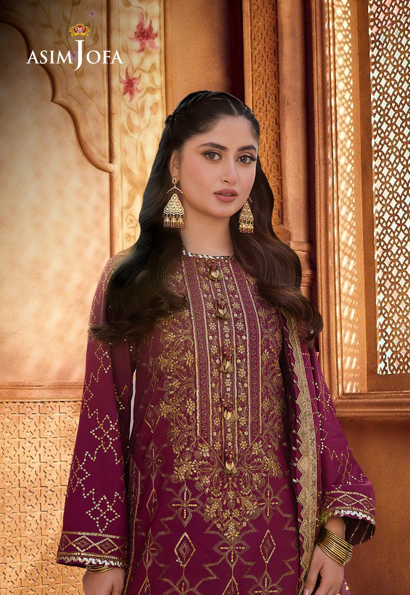 AJCF-05 EMBROIDERED BOSKI SILK 3 PCS