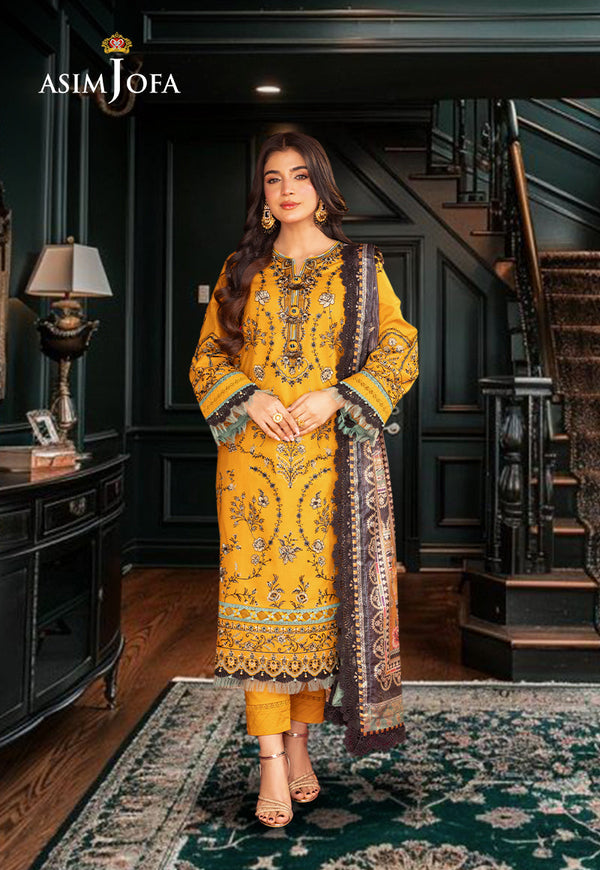 AJRAD-07-XS EMBROIDERED LAWN  3 PCS