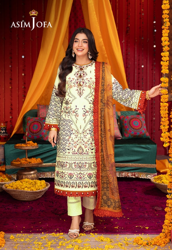 AJRA-15 EMBROIDERED LAWN  3 PCS