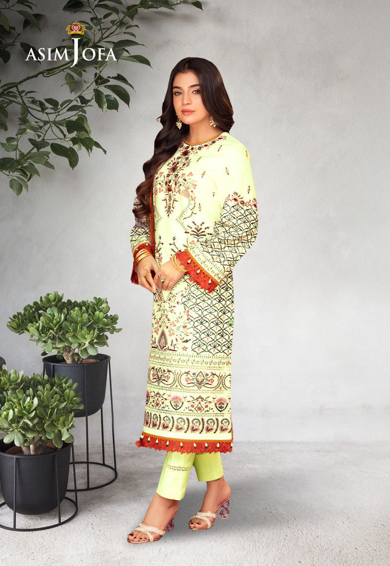 AJRAD-15 EMBROIDERED LAWN  STITCHED 3 PCS