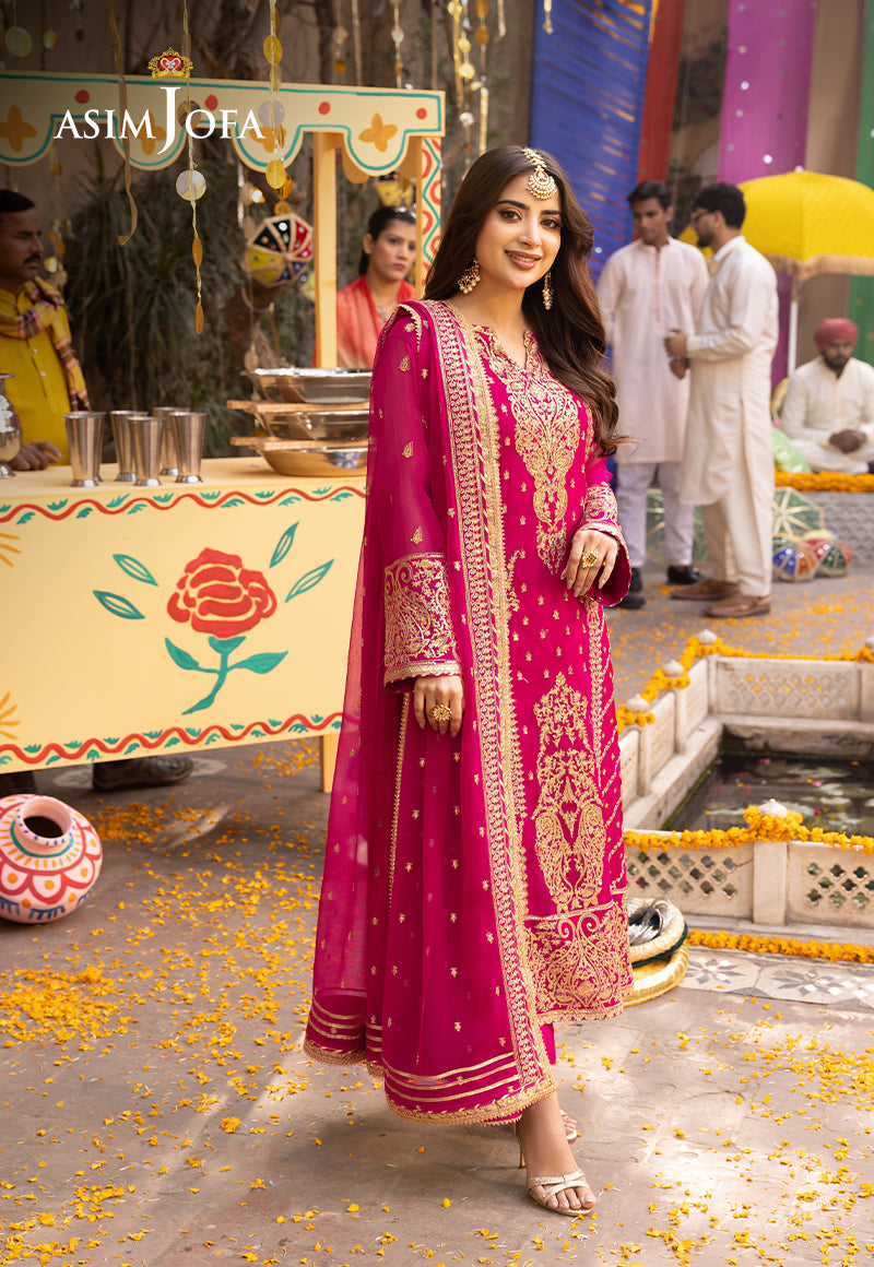 asim jofa pink dress Asim Jofa stitched 3 Piece dress. Colour pink, size