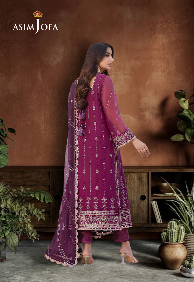 AJCF-19 EMBROIDERED CHIFFON 3 PCS