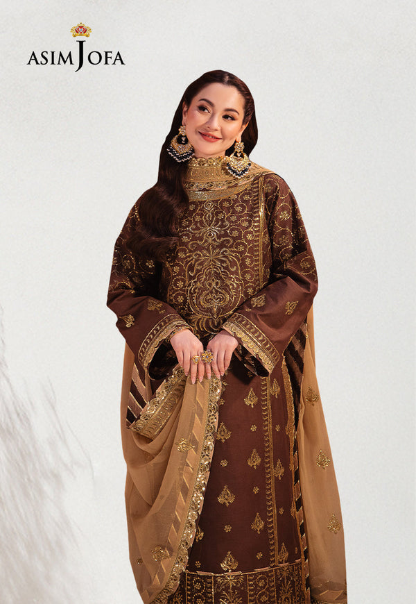 AJKKD-26 EMBROIDERED TWISTED SILK STITCHED 3 PCS