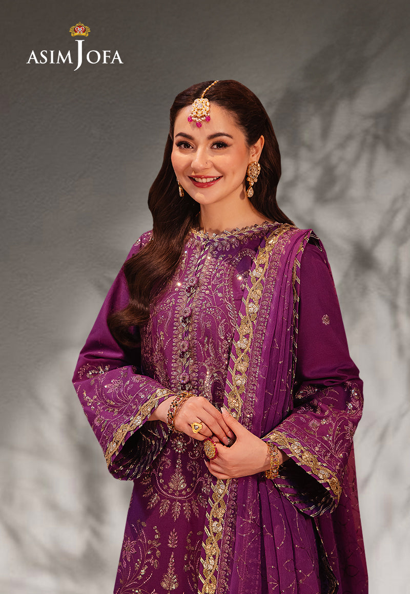 AJKK-07 EMBROIDERED TWISTED SILK 3 PCS