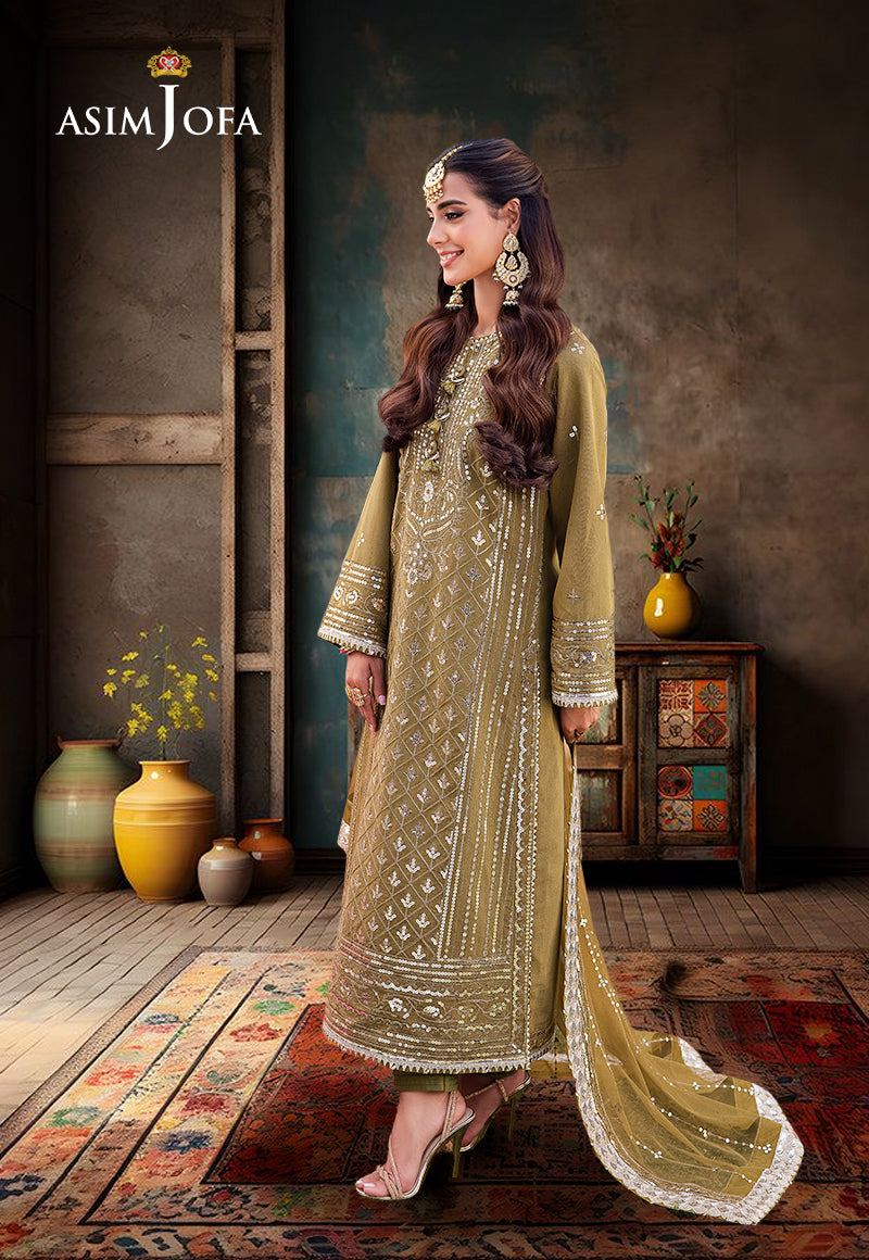 AJMJD-30 EMBROIDERED PAPER COTTON STITCHED 3 PCS