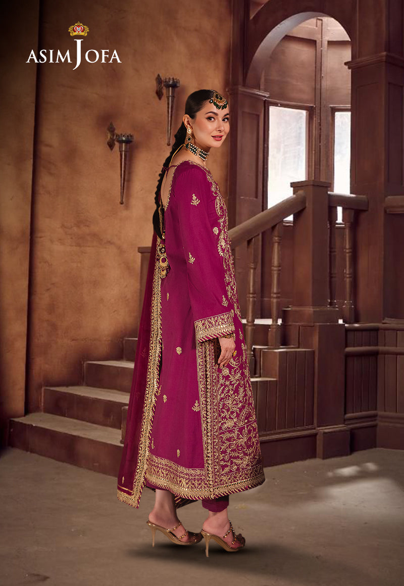 AJKK-21 EMBROIDERED TWISTED SILK 3 PCS