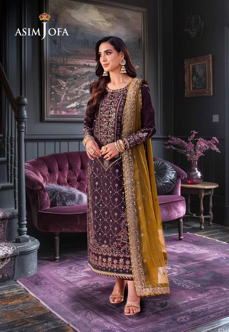 AJMJD-11 EMBROIDERED PAPER COTTON STITCHED 3 PCS