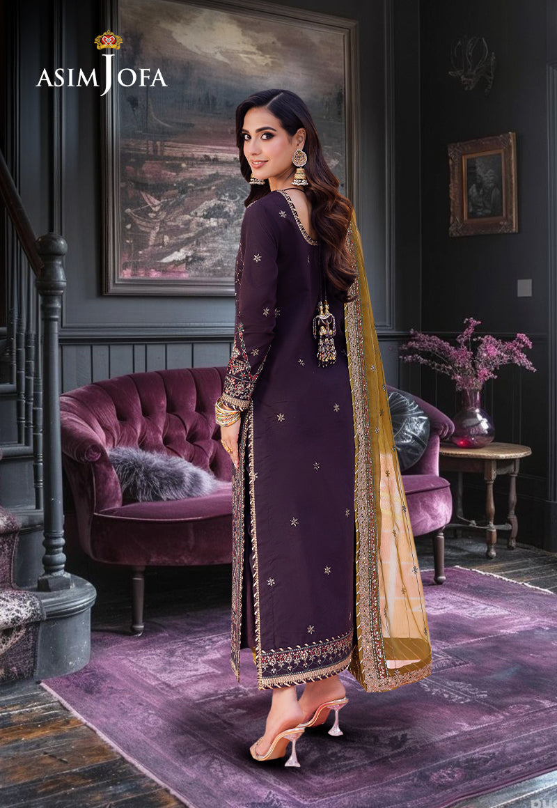 AJMJD-11 EMBROIDERED PAPER COTTON STITCHED 3 PCS