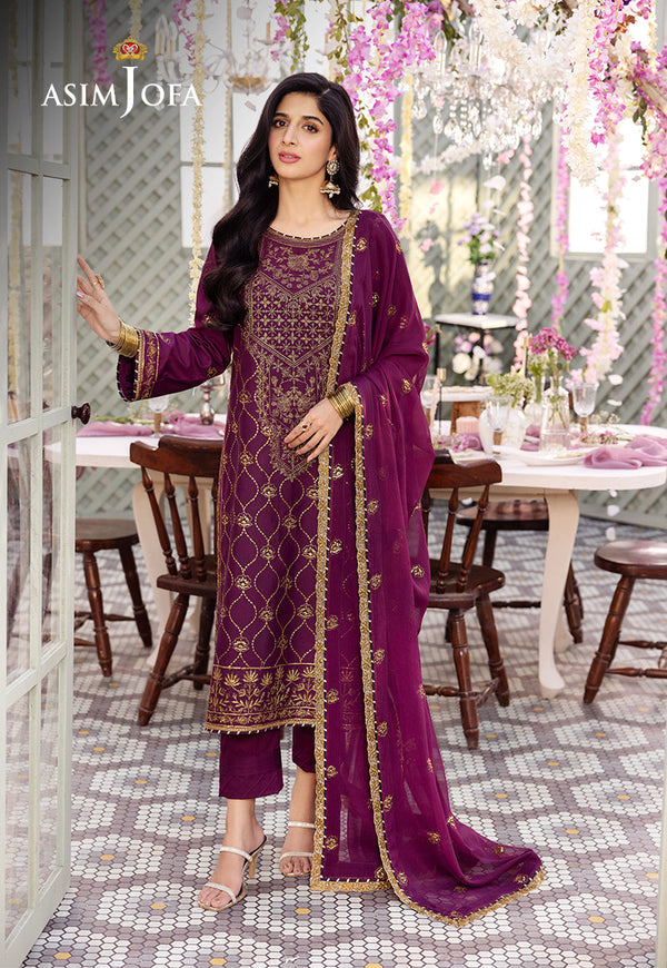 AJCFP-07 EMBROIDERED JUMBO SILK 3 PCS